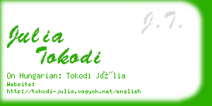 julia tokodi business card